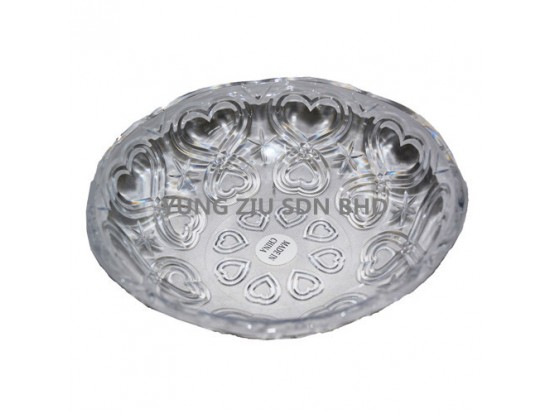 8843#TRANSPARENT FRUIT PLATE 23.5*7CM